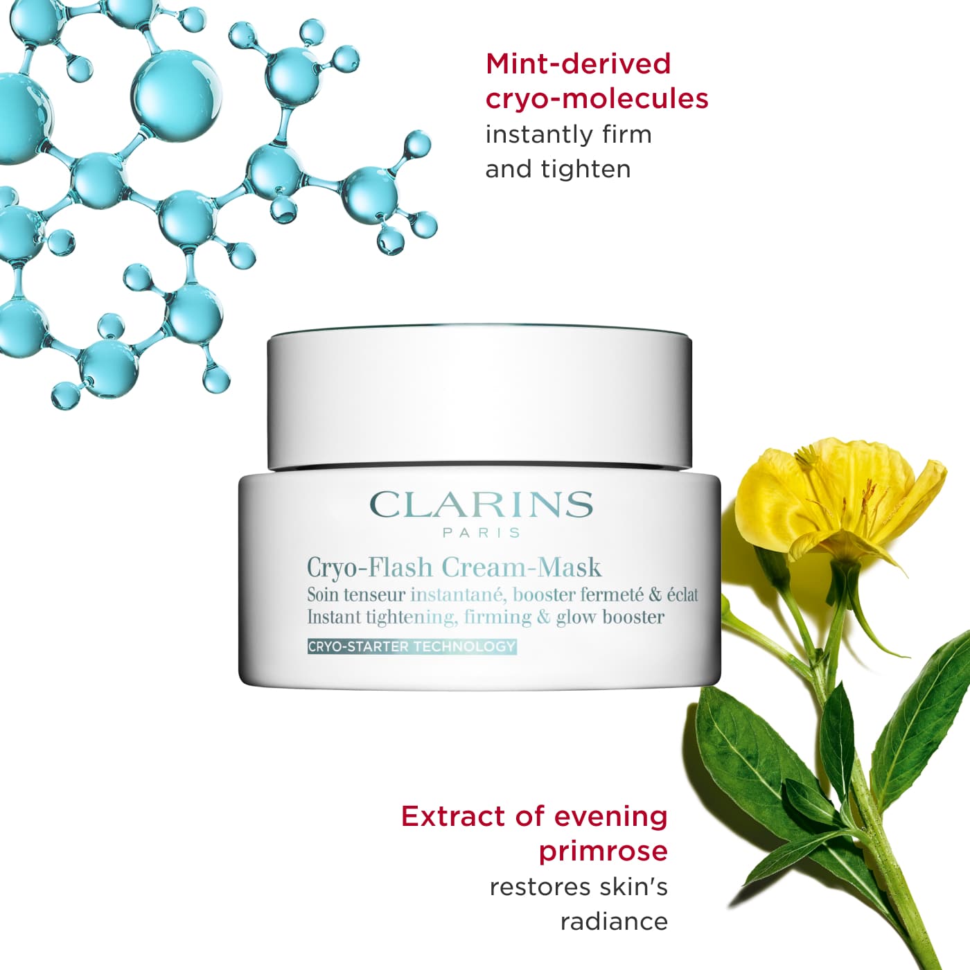 NEW Clarins Cryo-Flash Cream Mask