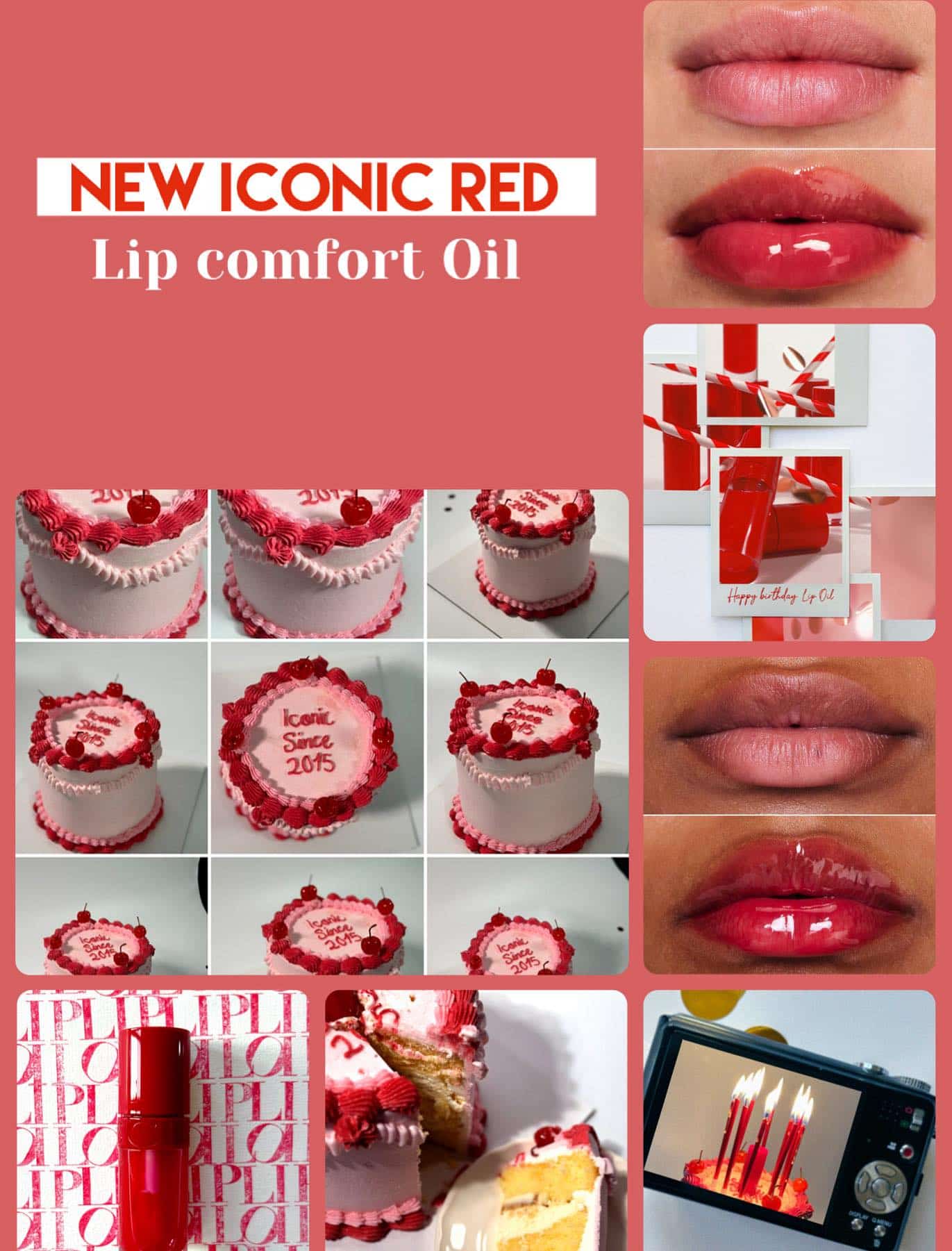 NEW Clarins Lip comfort oil in ICONIC RED