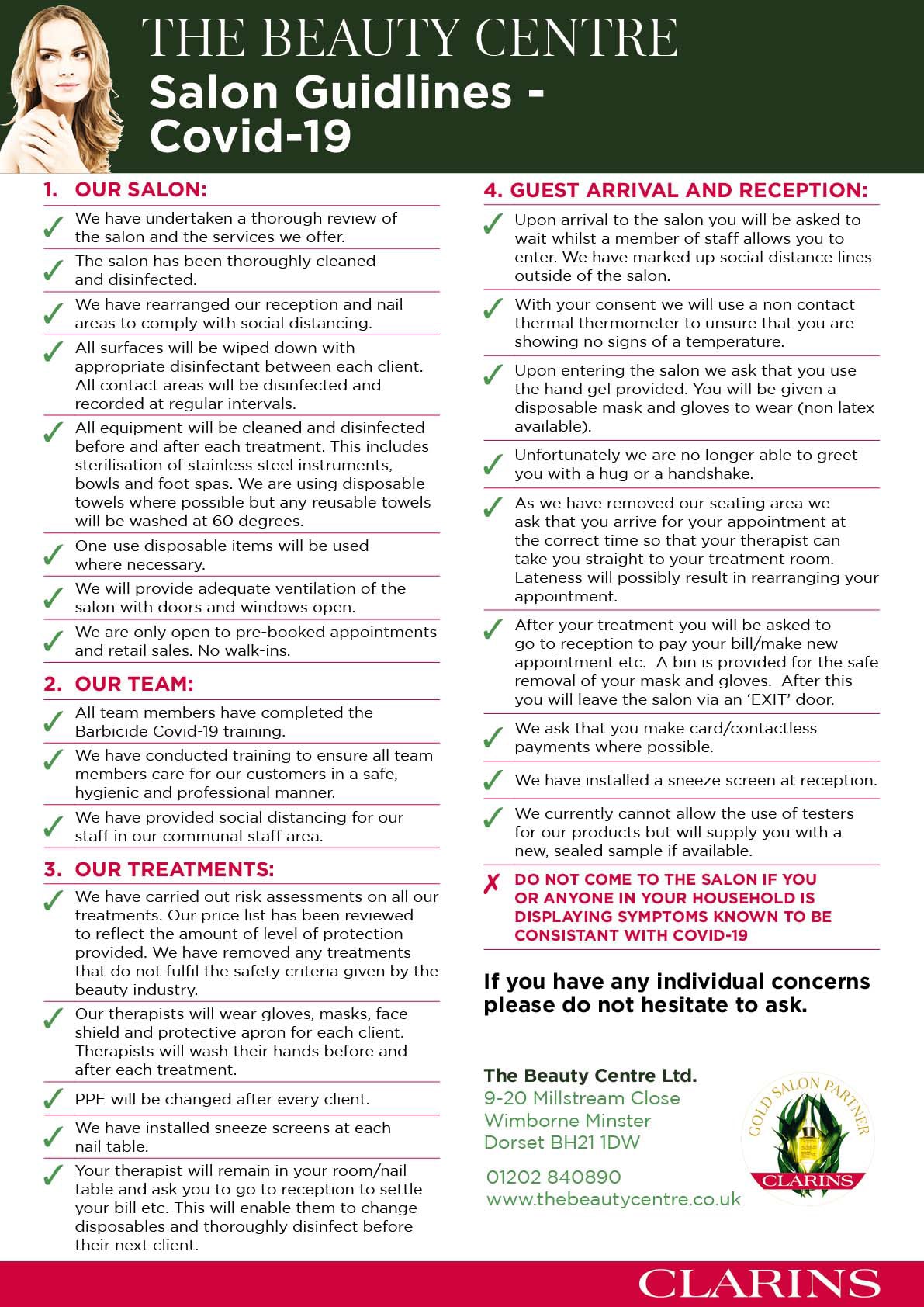 Salon Guidelines Covid19 The Beauty Centre